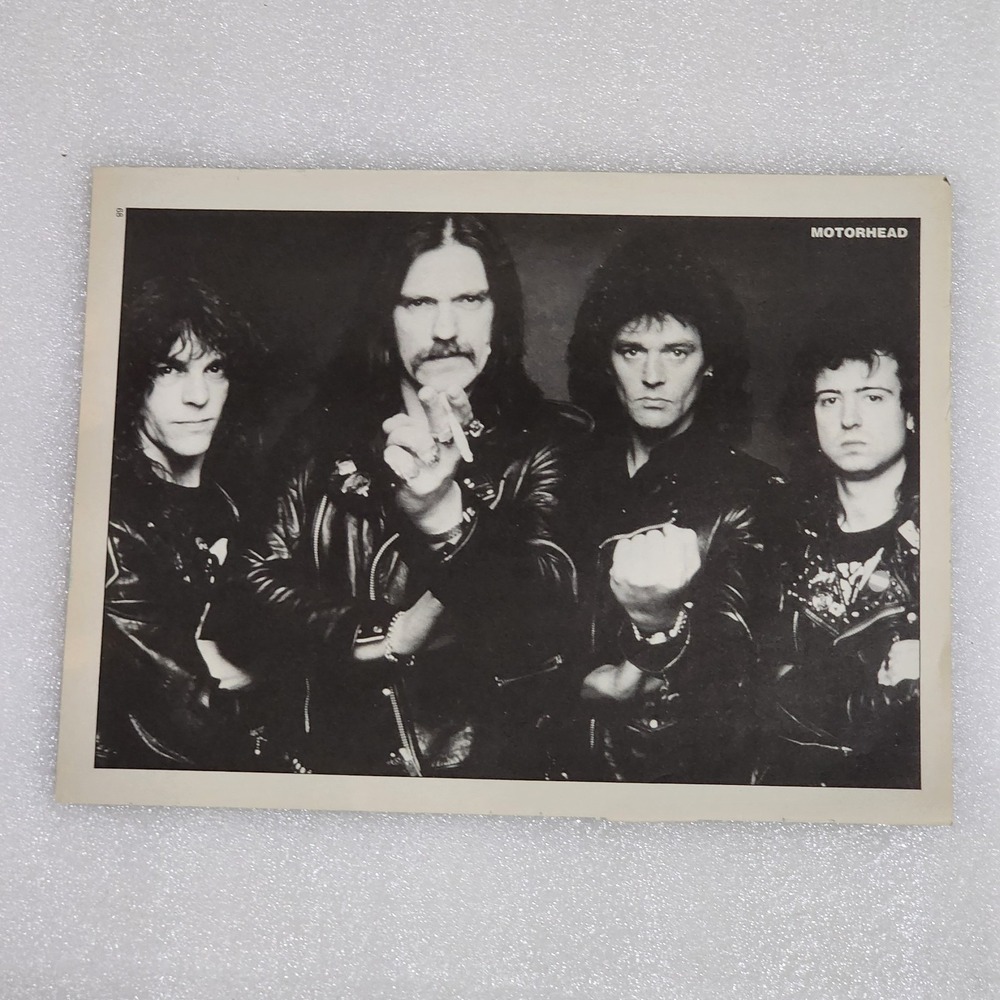Motorhead and Joan Jett double-sided vintage poster clipping 8x10 1980s